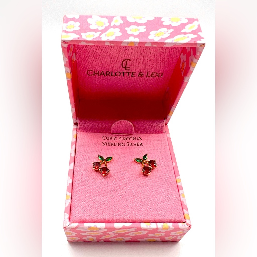 Adorable Stud Earrings, Sterling Silver, by Charlotte & Lexi, Never Used